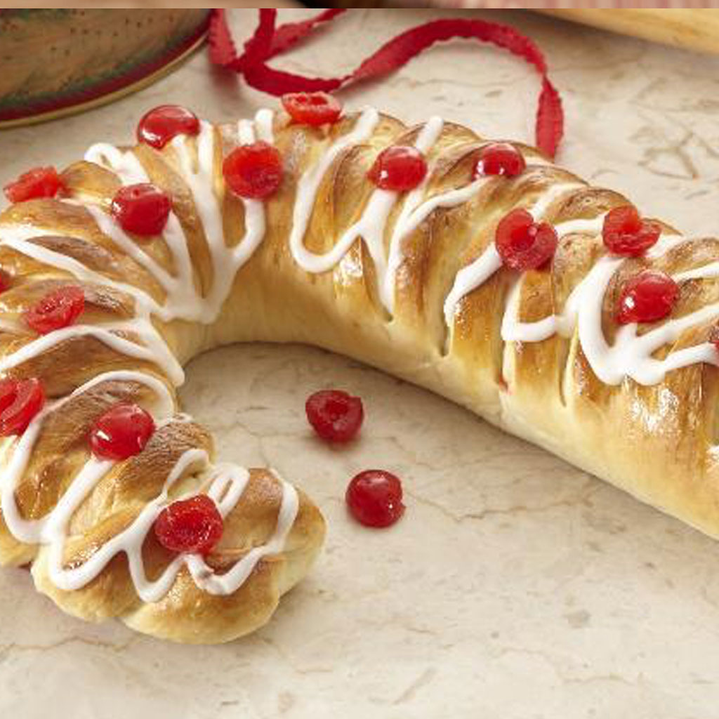 Candy Cane Holiday Bread